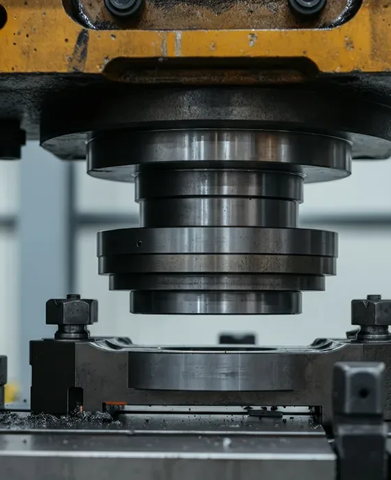 HYDRAULIC PRESS CLOSEUP